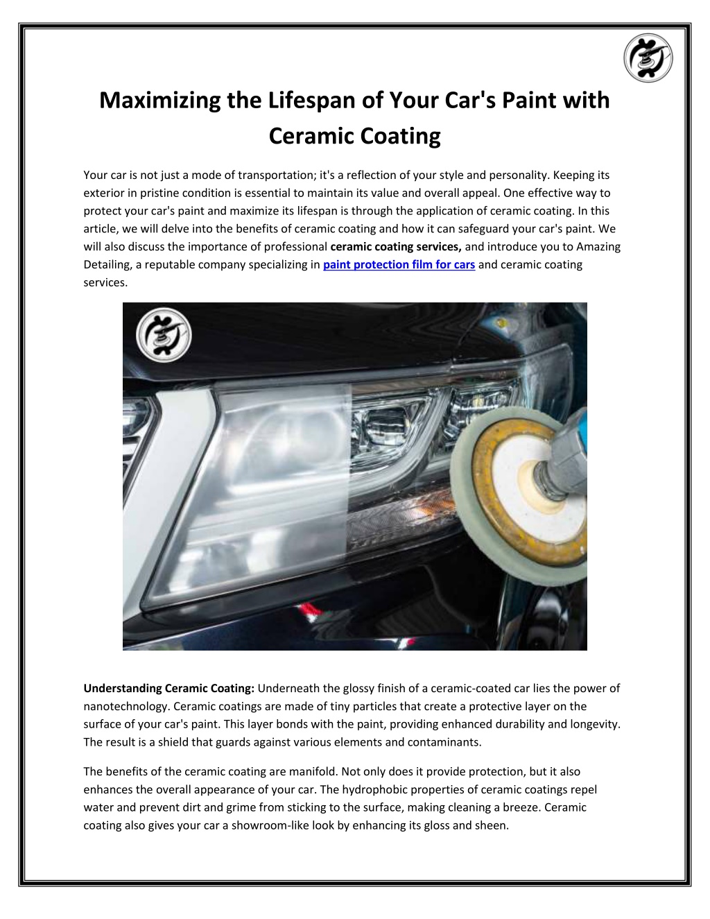 PPT - Maximizing the Lifespan of Your Car's Paint with Ceramic Coating  PowerPoint Presentation - ID:12212133