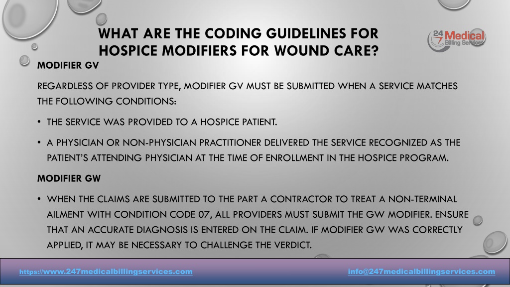 PPT Hospice Modifiers GV And GW For Successful Wound Care Billing PDF