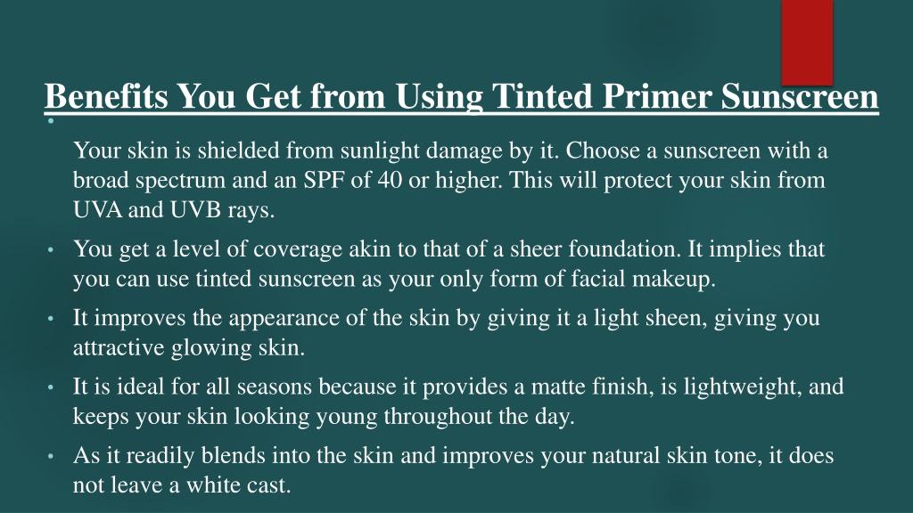 Ppt Heres Why You Should Opt For Tinted Sunscreens Powerpoint