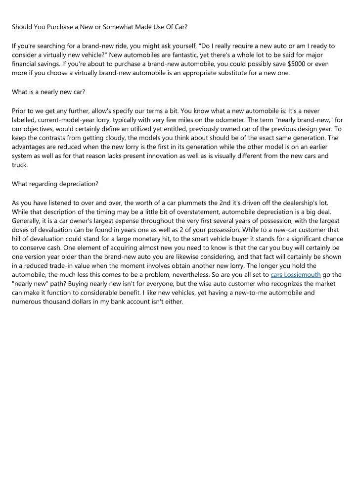 PPT Why You Should Focus on Improving cheap cars for sale Lossiemouth PowerPoint Presentation