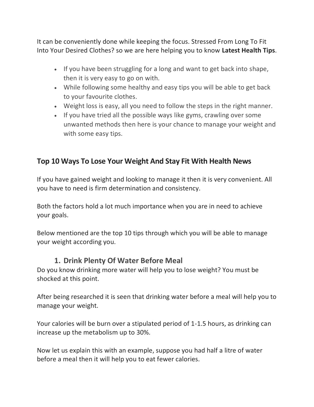 PPT - Top 10 Weight Loss Tips and health news for beginners PowerPoint  Presentation - ID:12218039