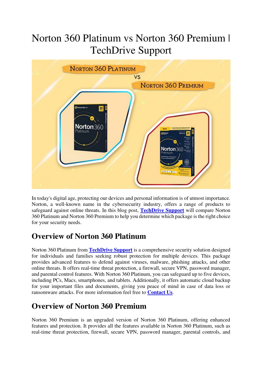 PPT Norton 360 Platinum Vs Norton 360 Premium TechDrive 44 OFF