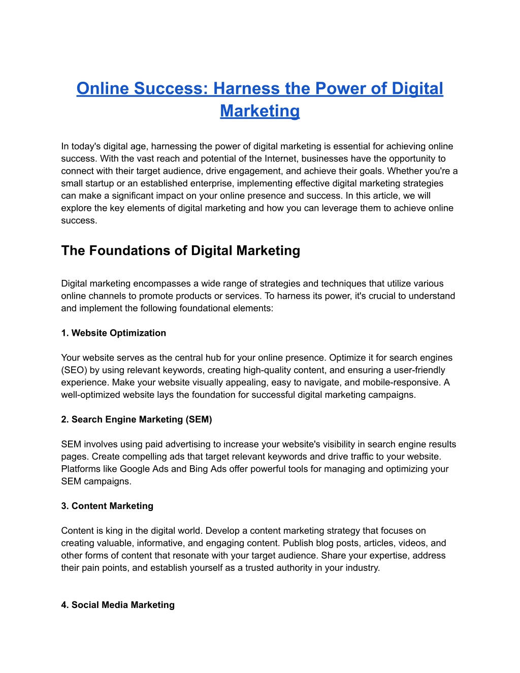 Drive Your Online Success