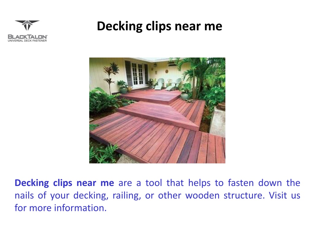 PPT Decking clips near me PowerPoint Presentation, free download ID