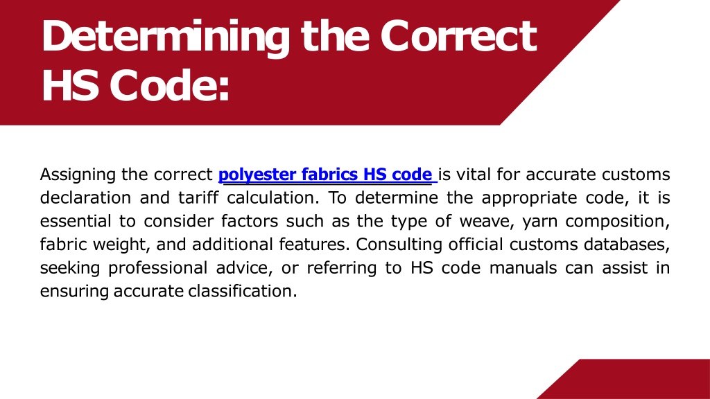 PPT Understanding the HS Code for Polyester Fabrics A Comprehensive