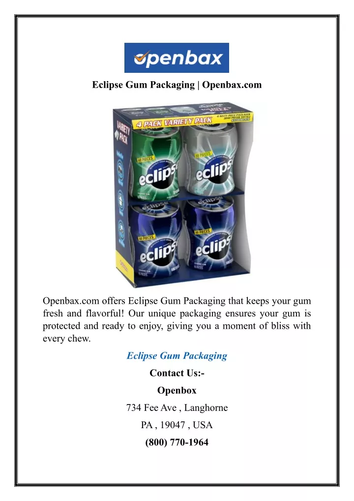 eclipse gum packaging openbax com n.
