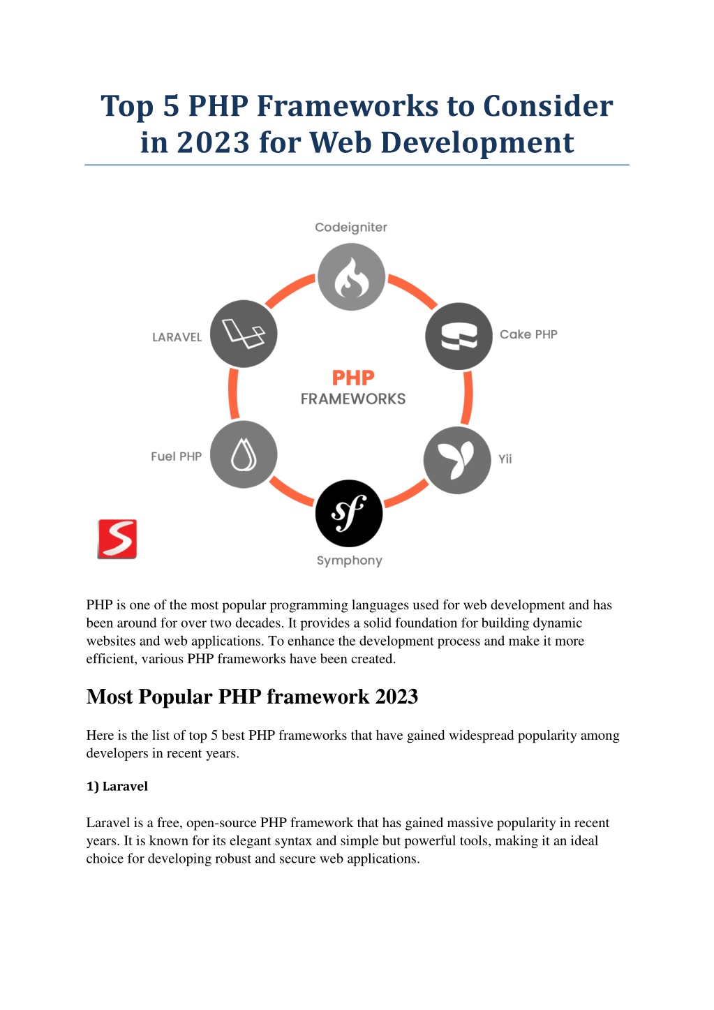 PPT - Top 5 PHP Frameworks To Consider In 2023 For Web Development ...