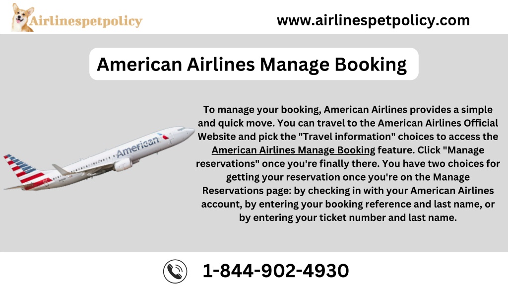 PPT American Airlines Manage Booking PowerPoint Presentation, free