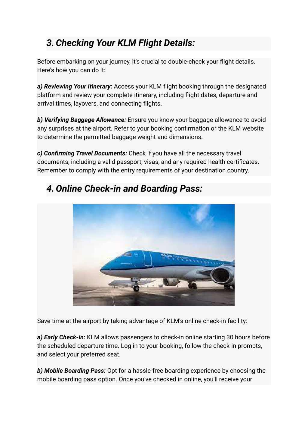 klm airlines travel guidelines