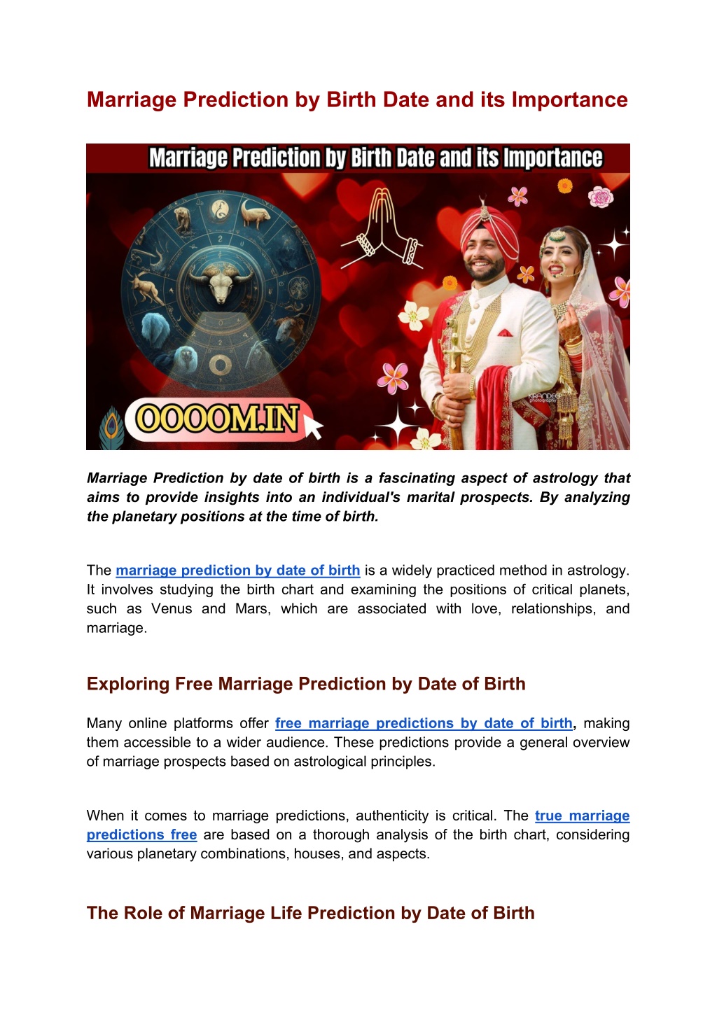 PPT - Marriage Prediction by Birth Date and its Importance PowerPoint