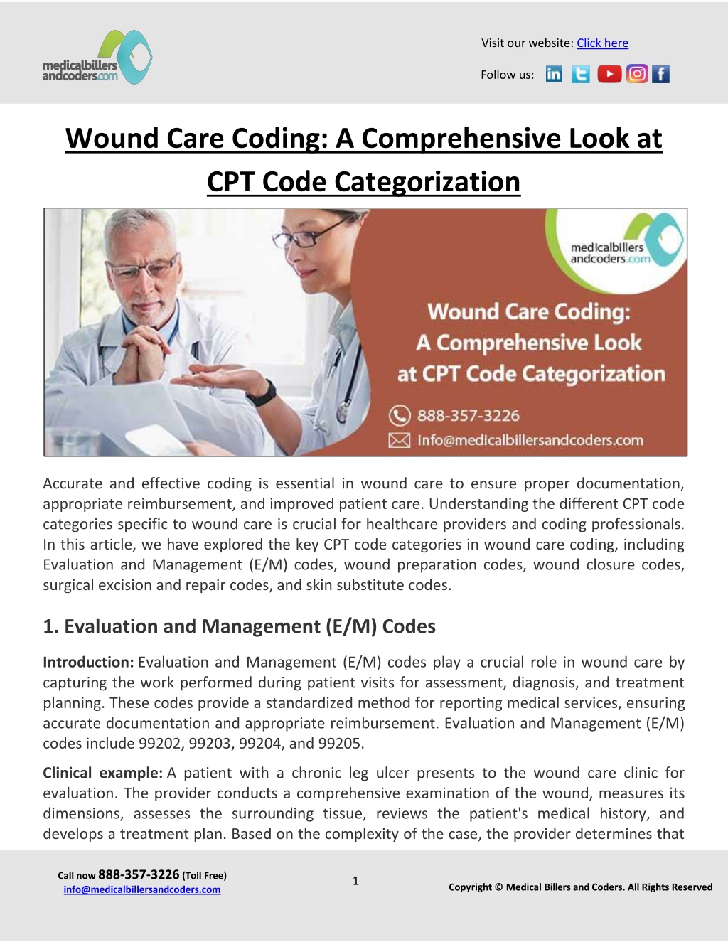 wound care office visit cpt code