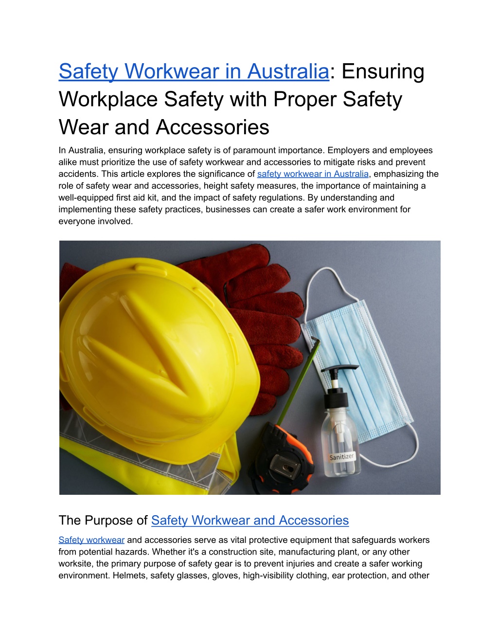PPT - Safety Workwear in Australia Ensuring Workplace Safety with ...
