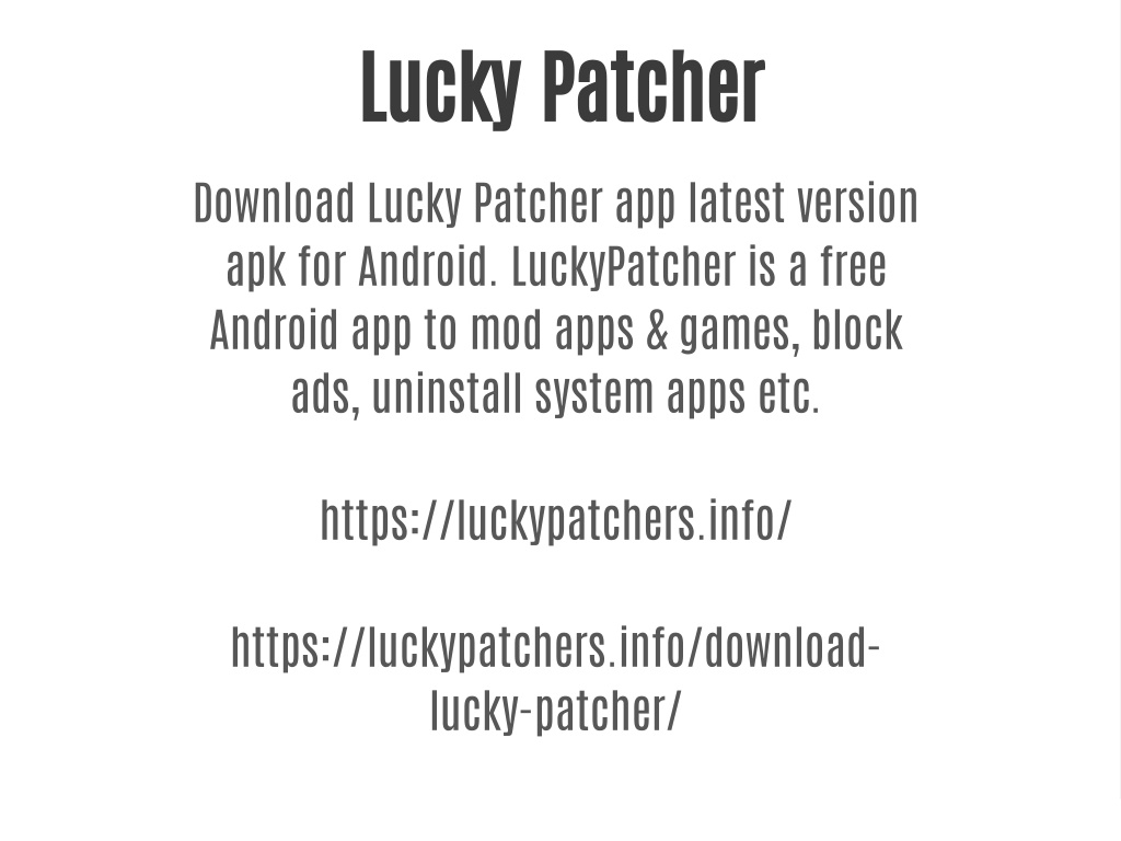 Lucky Patcher APK for Android Download