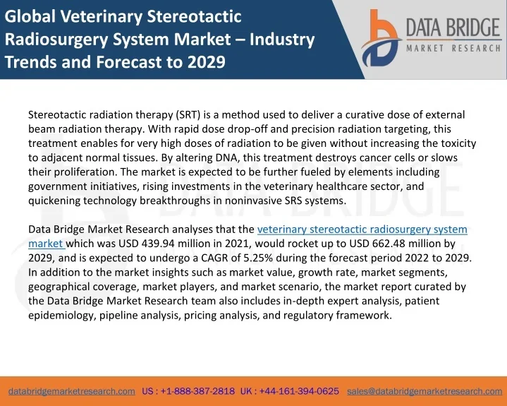 PPT Global Veterinary Stereotactic Radiosurgery System Market Industry Trends and Forecast