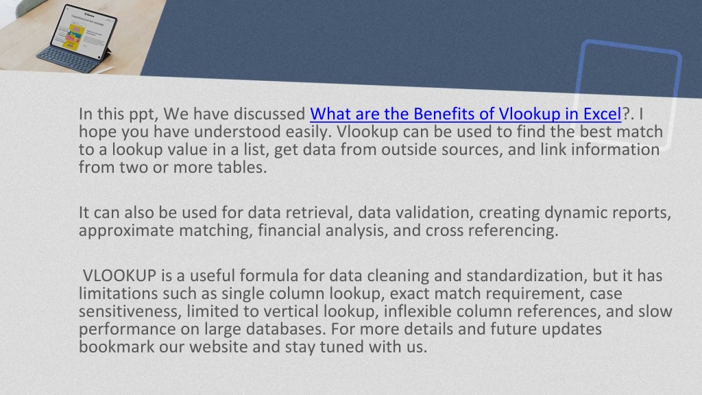 ppt-what-are-the-benefits-of-vlookup-in-excel-powerpoint