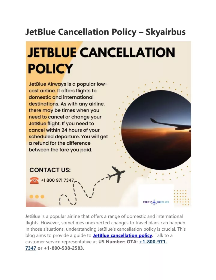 PPT - JetBlue Cancellation Policy PowerPoint Presentation, Free ...