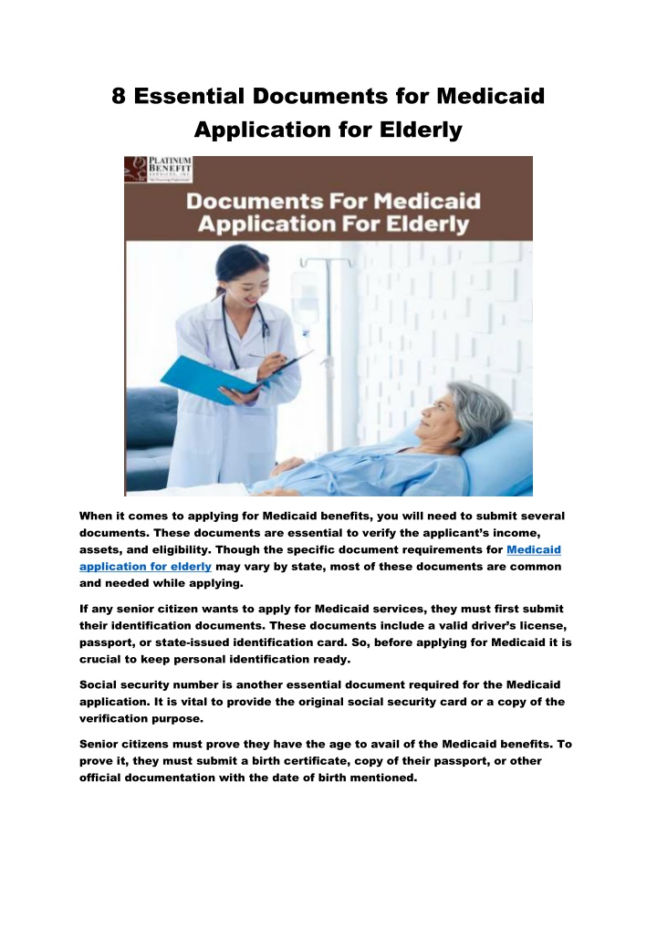 ppt-important-documents-for-medicaid-applications-for-elderly