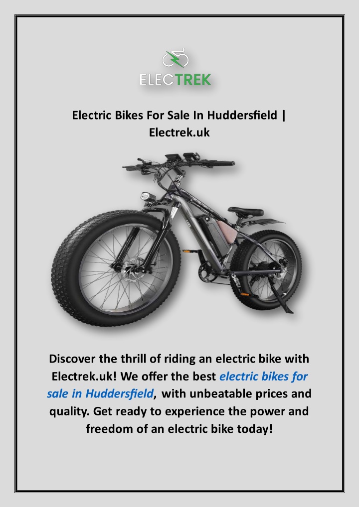 PPT Electric Bikes For Sale In Huddersfield Electrek.uk PowerPoint