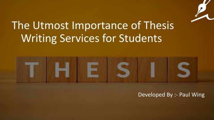 importance of studying in thesis