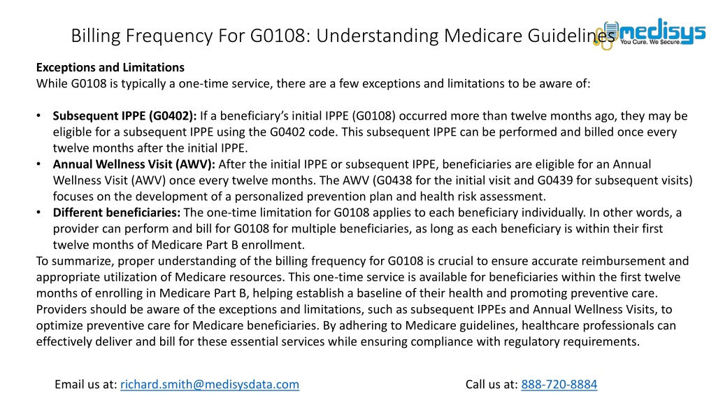 PPT - Billing Frequency For G0108 Understanding Medicare Guidelines ...