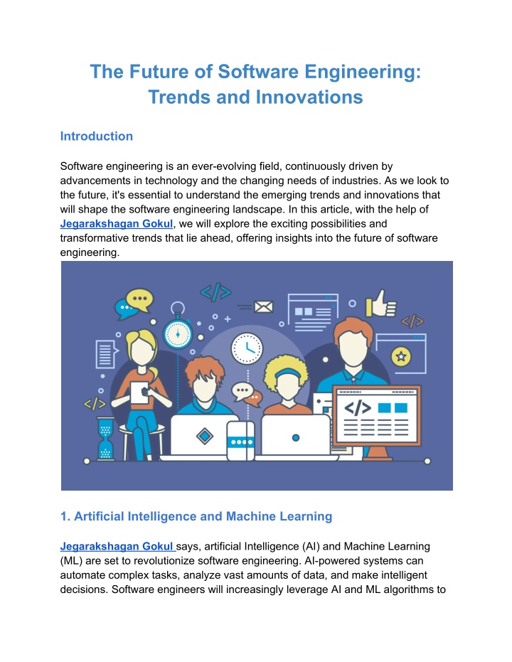 PPT The Future of Software Engineering Trends and Innovations