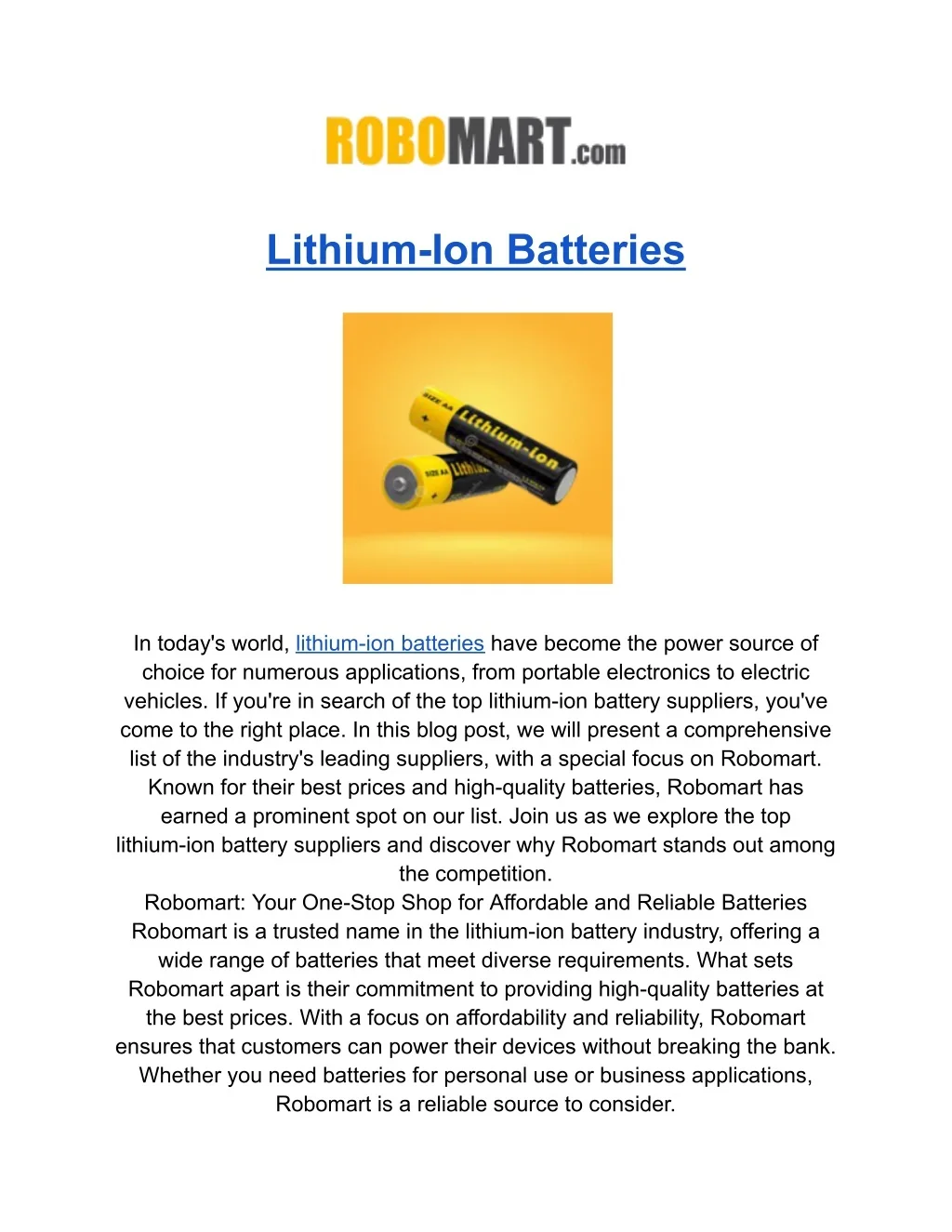PPT - Lithium-Ion Batteries PowerPoint Presentation, free download - ID ...