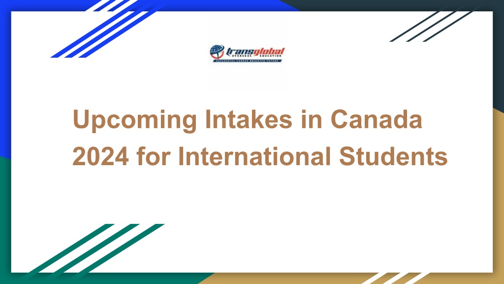 PPT Intakes in Canada 2024 for International Students