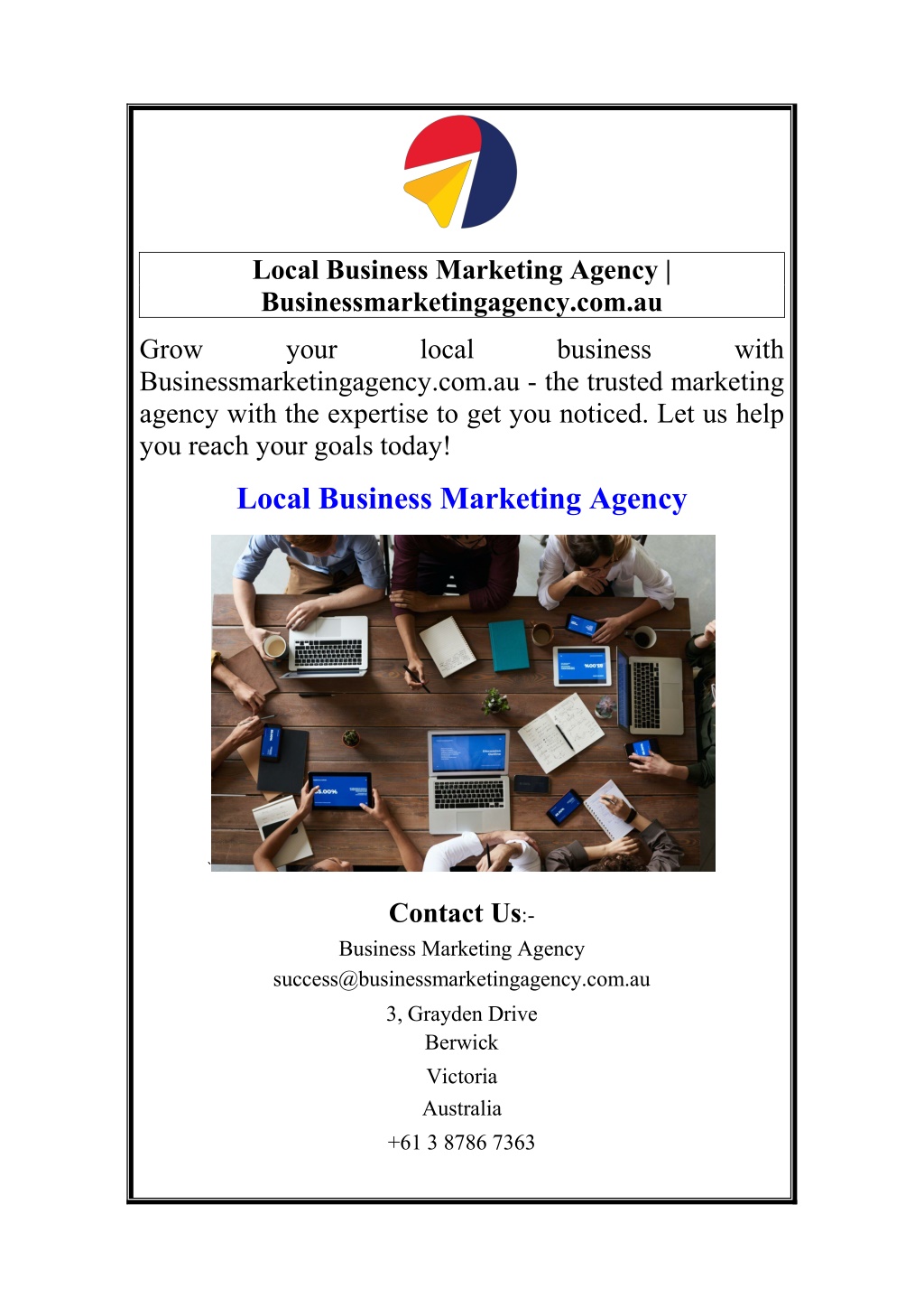 Ppt - Local Business Marketing Agency Businessmarketingagency.com.au 