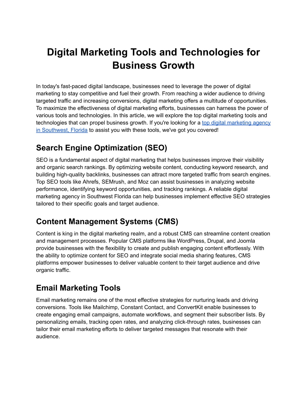 PPT - Digital Marketing Tools and Technologies for Business Growth ...