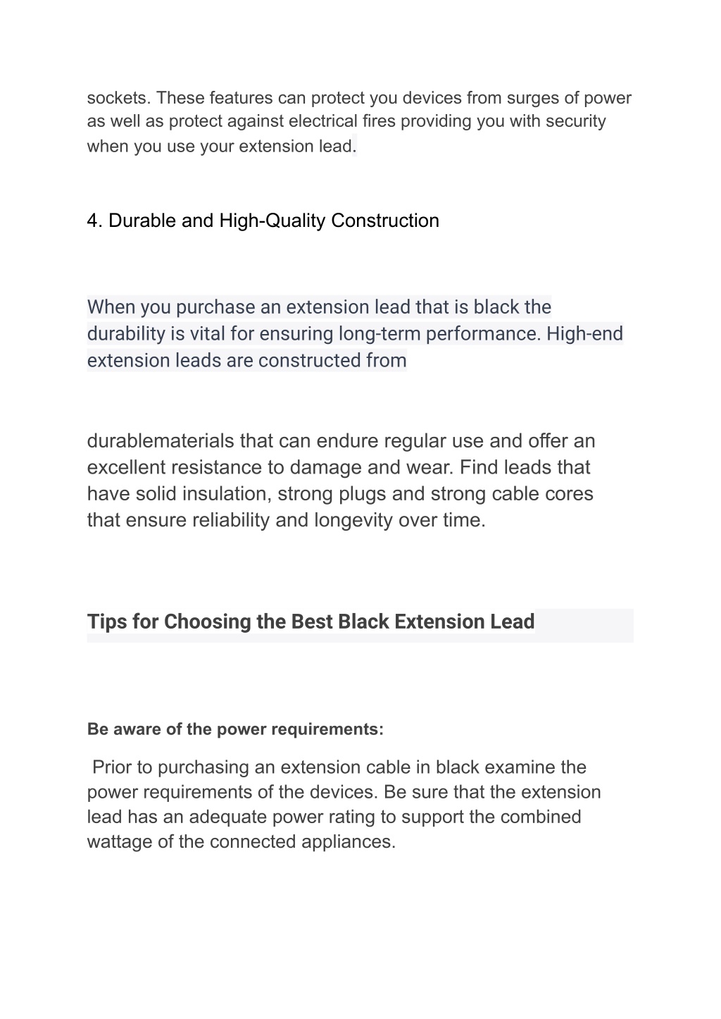 The Essential Guide to Choosing and Using 1m Black Extension Leads – Site  Title