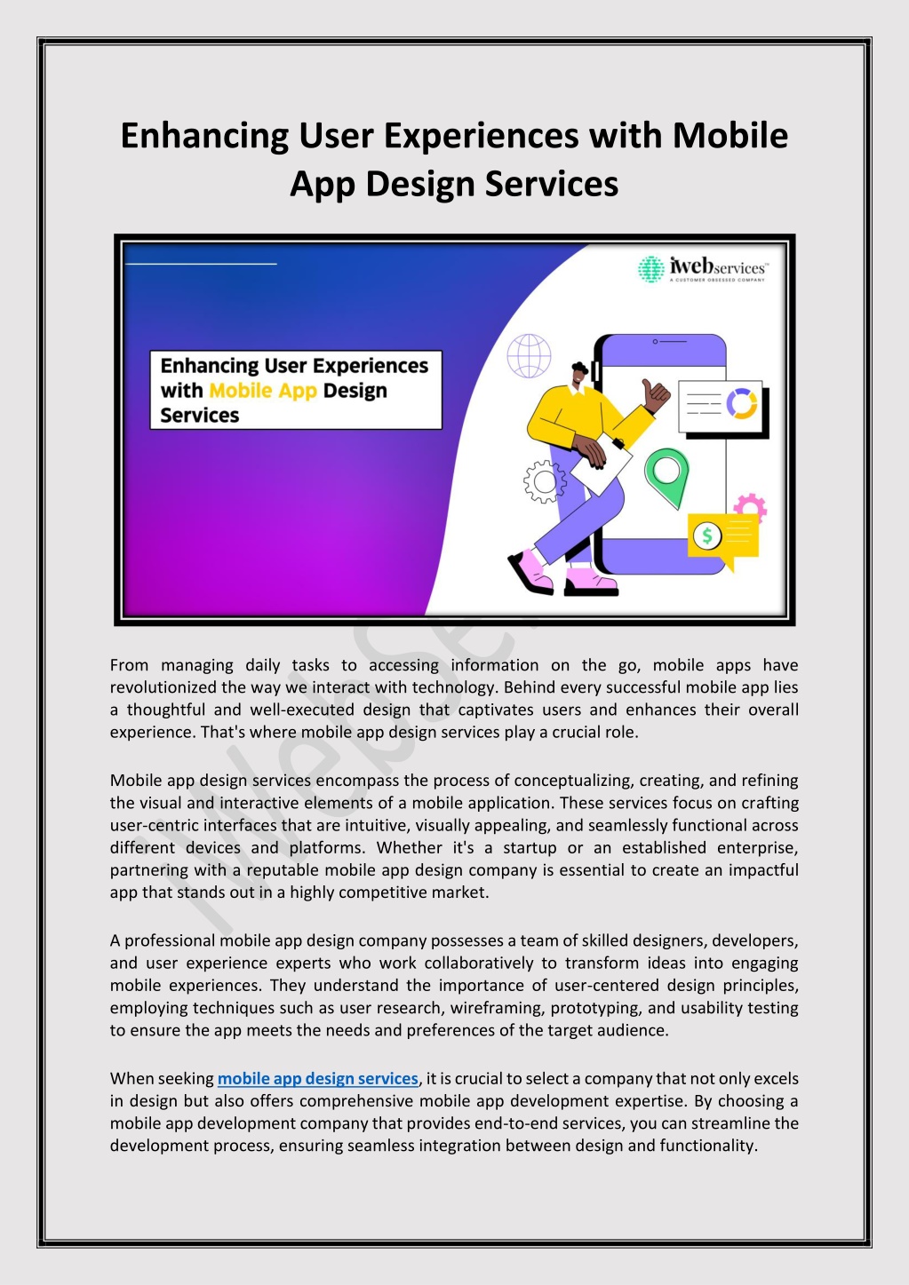 PPT - Enhancing User Experiences with Mobile App Design Services PowerPoint Presentation - ID 