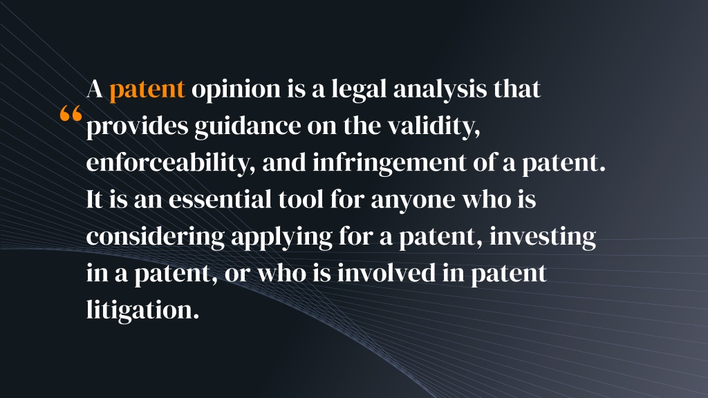 PPT - Why You Need A Patent Opinion PowerPoint Presentation, free ...