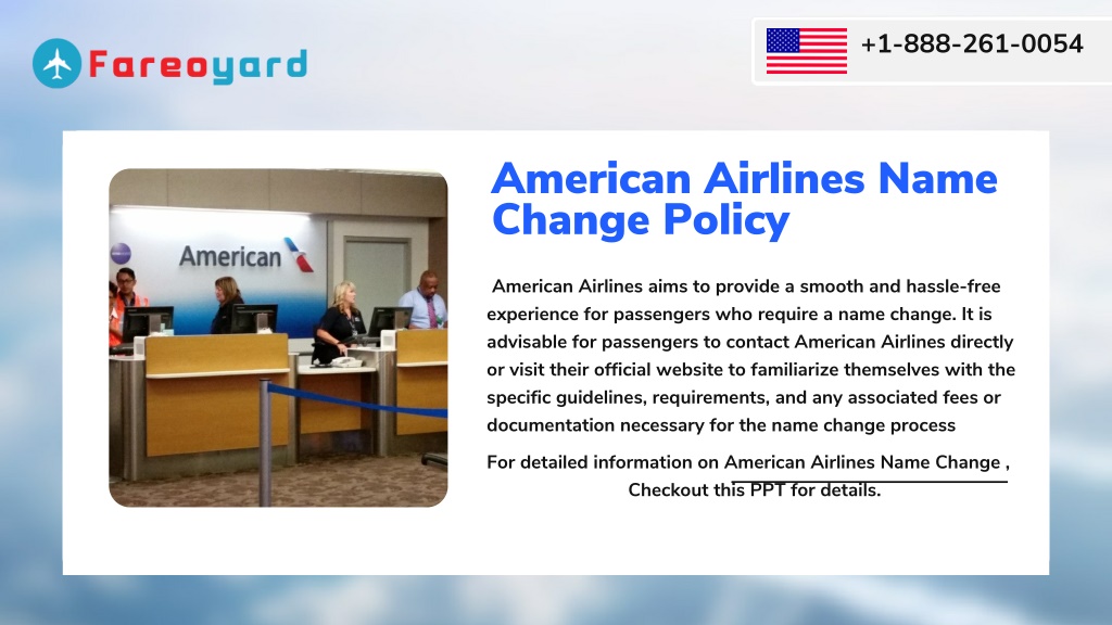 PPT American Airlines Name Correction PowerPoint Presentation, free