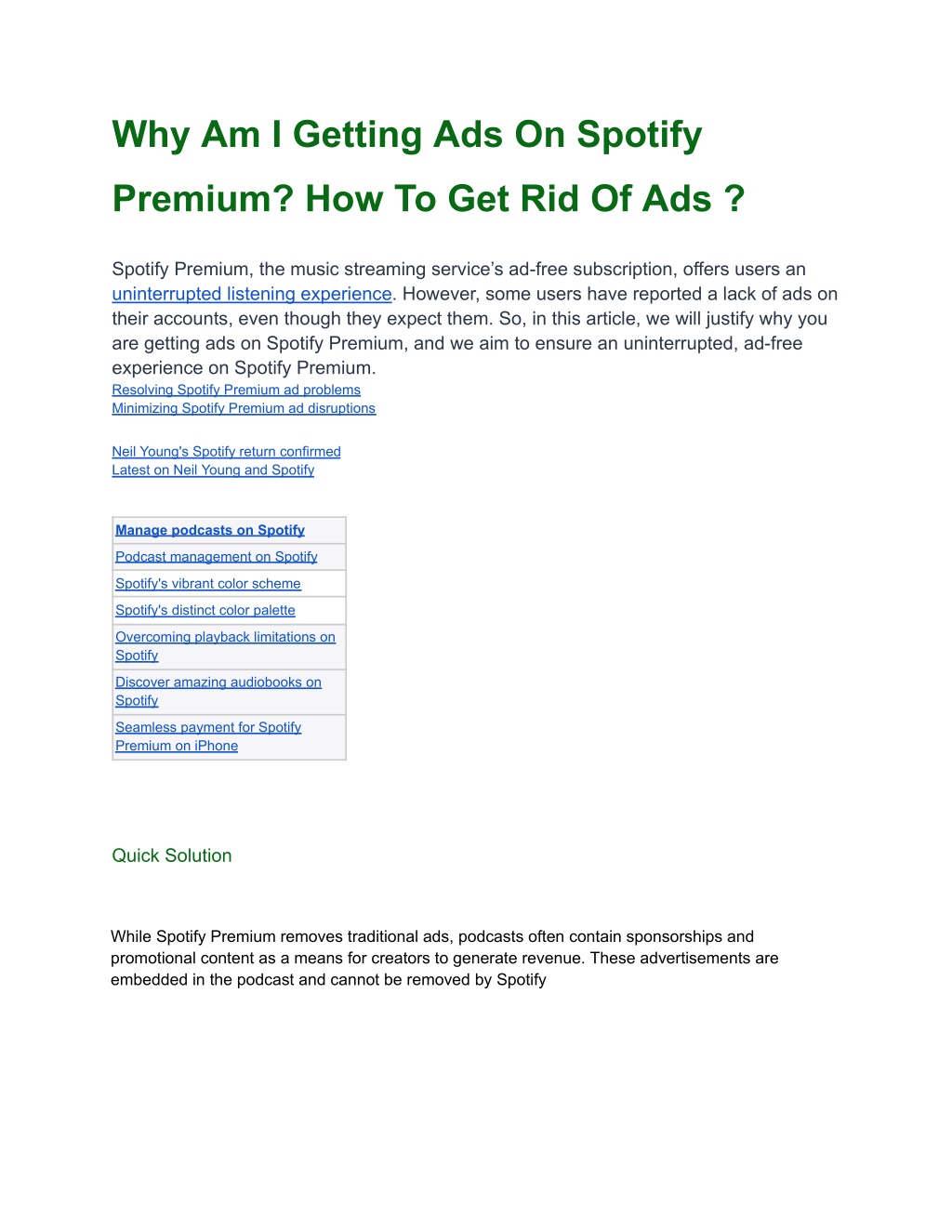 PPT Minimizing Spotify Premium ad disruption PowerPoint Presentation