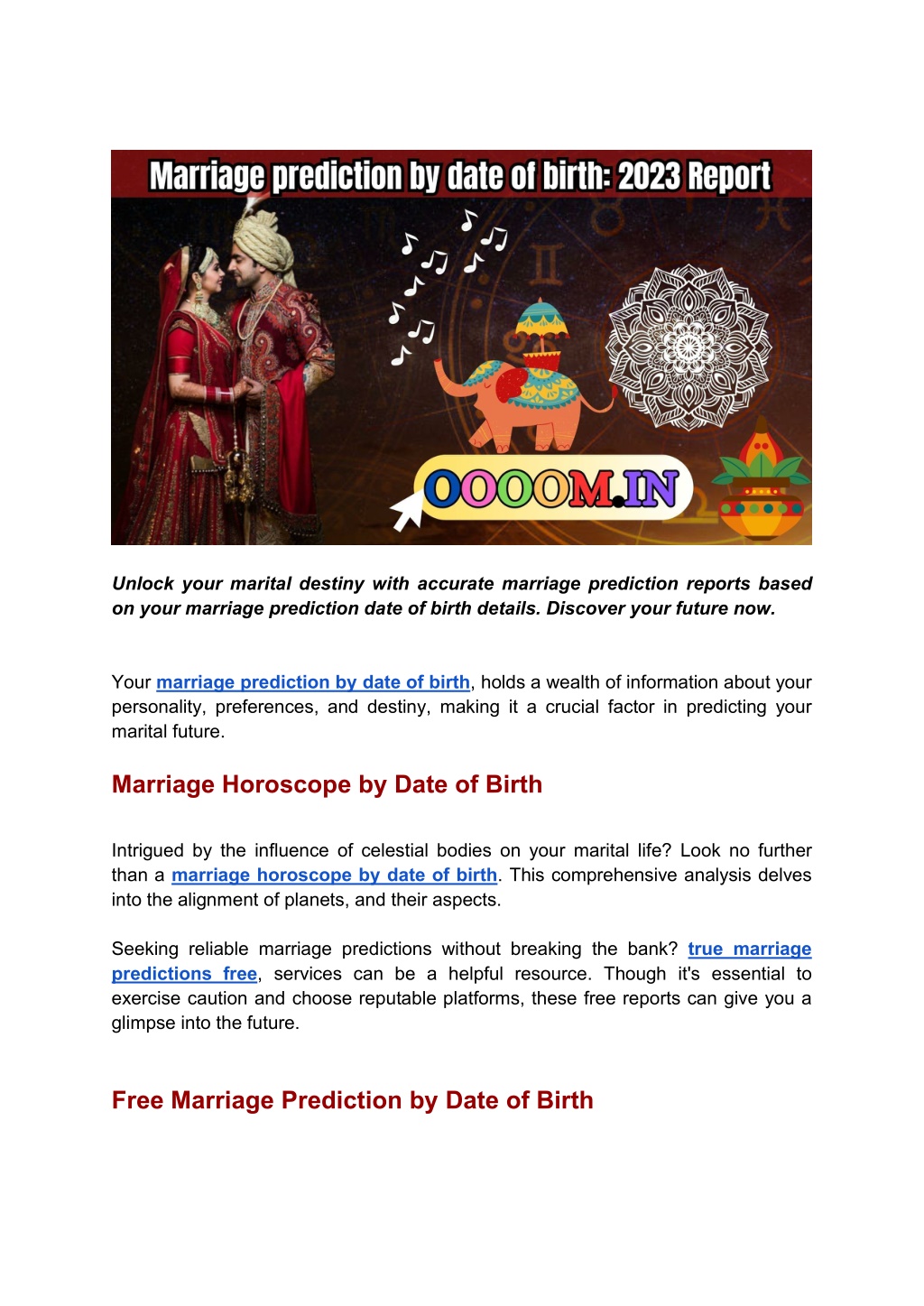 Ppt Marriage Prediction By Date Of Birth 2023 Report Powerpoint Presentation Id12269026 9488