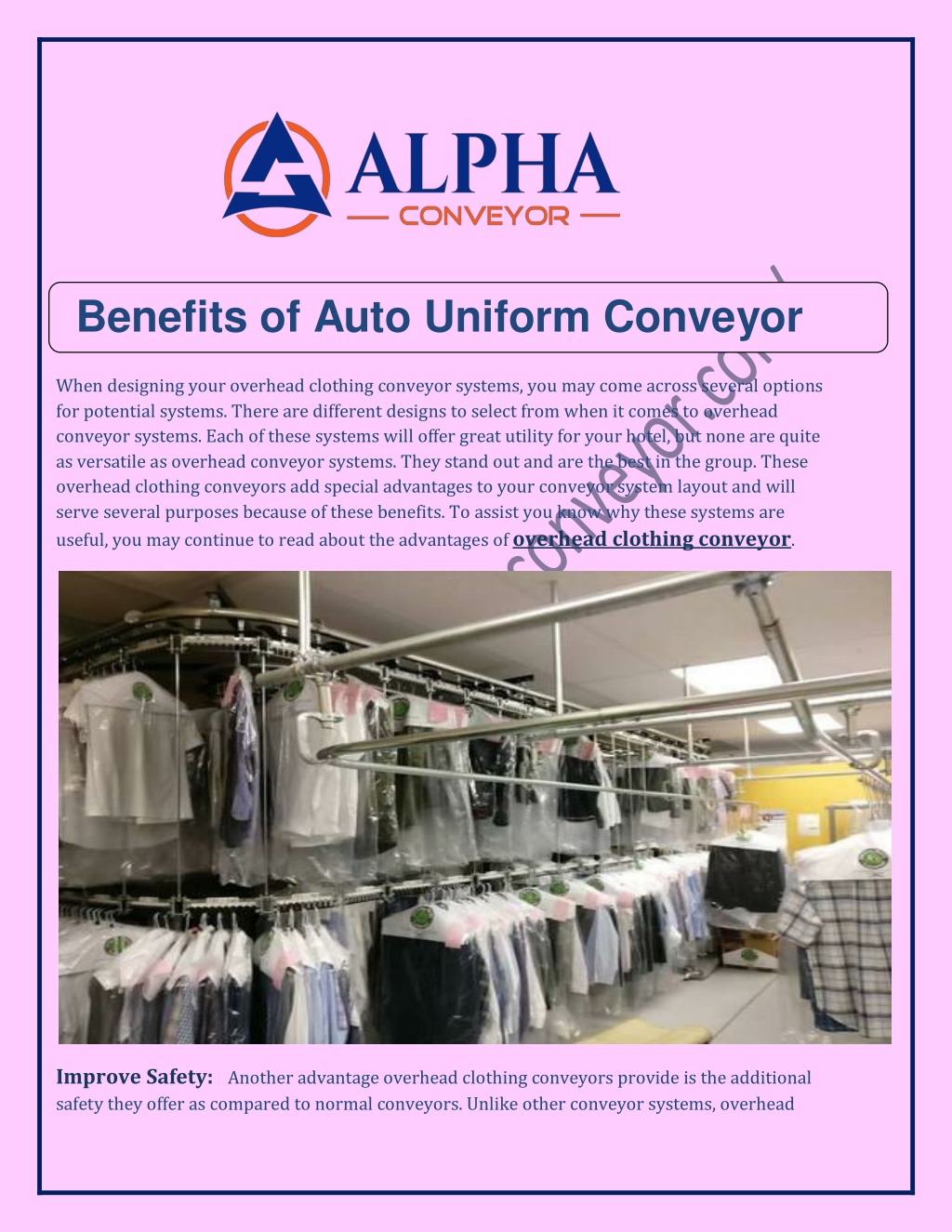 PPT - overhead clothing conveyor. PowerPoint Presentation, free ...