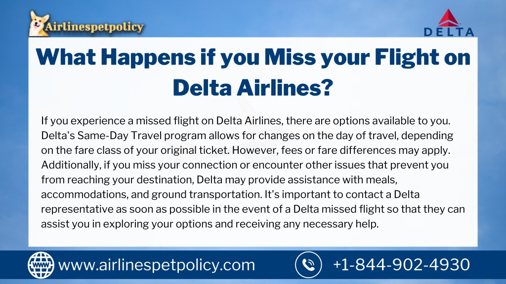 PPT Delta Airlines Missed Flight Policy PowerPoint Presentation Free 