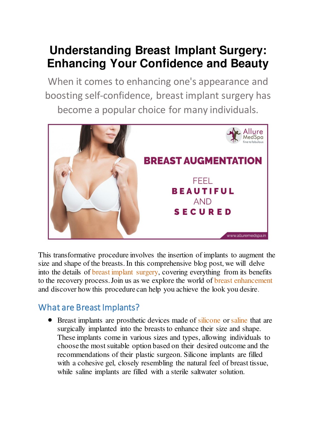 PPT Understanding Breast Implant Surgery Enhancing Your