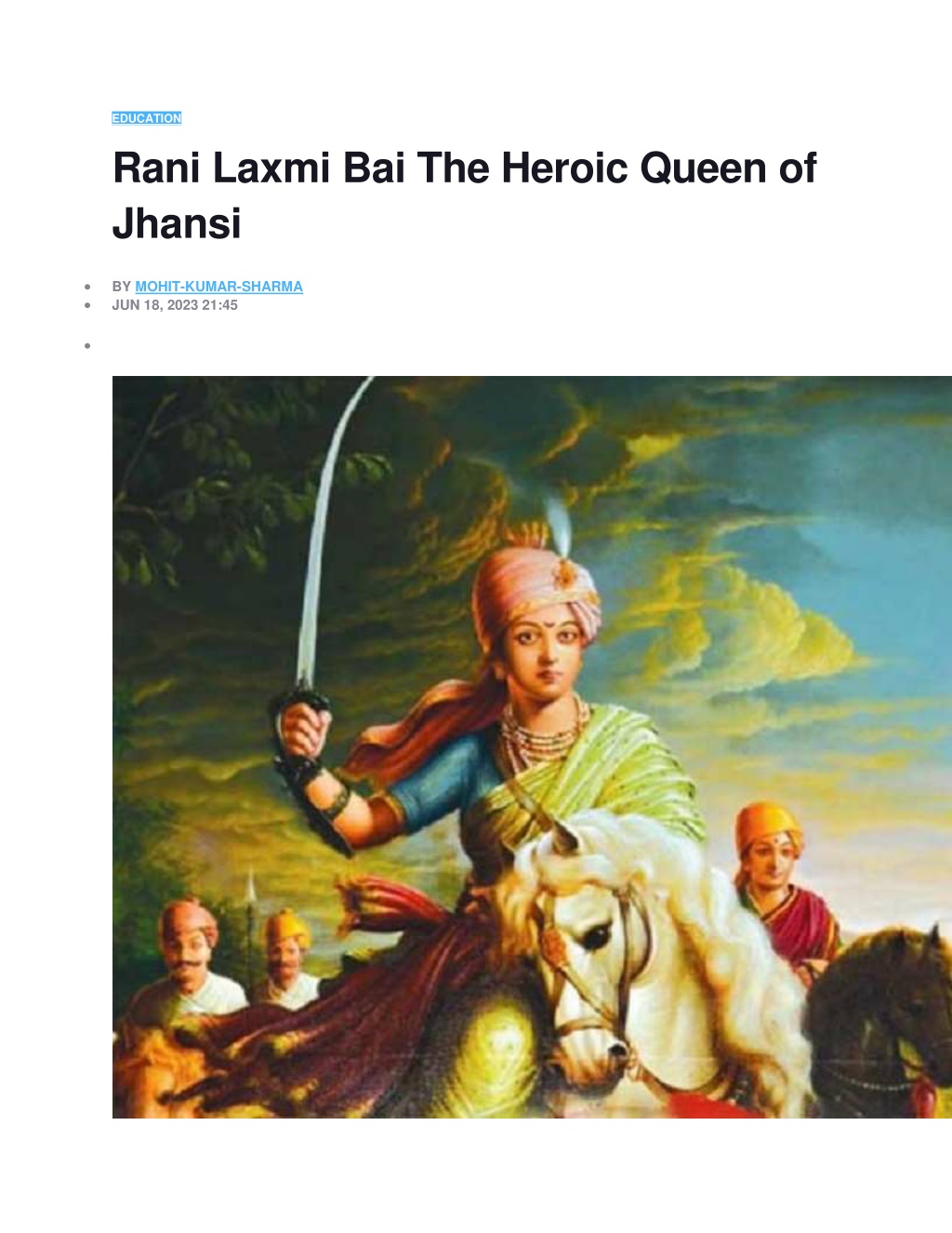 PPT - Rani Laxmi Bai The Heroic Queen Of Jhansi PowerPoint Presentation ...