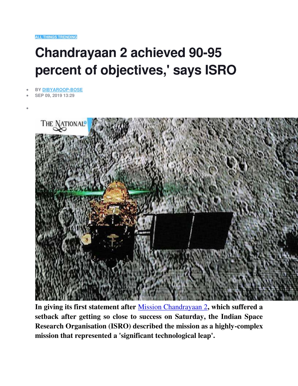 ppt presentation on chandrayaan 2