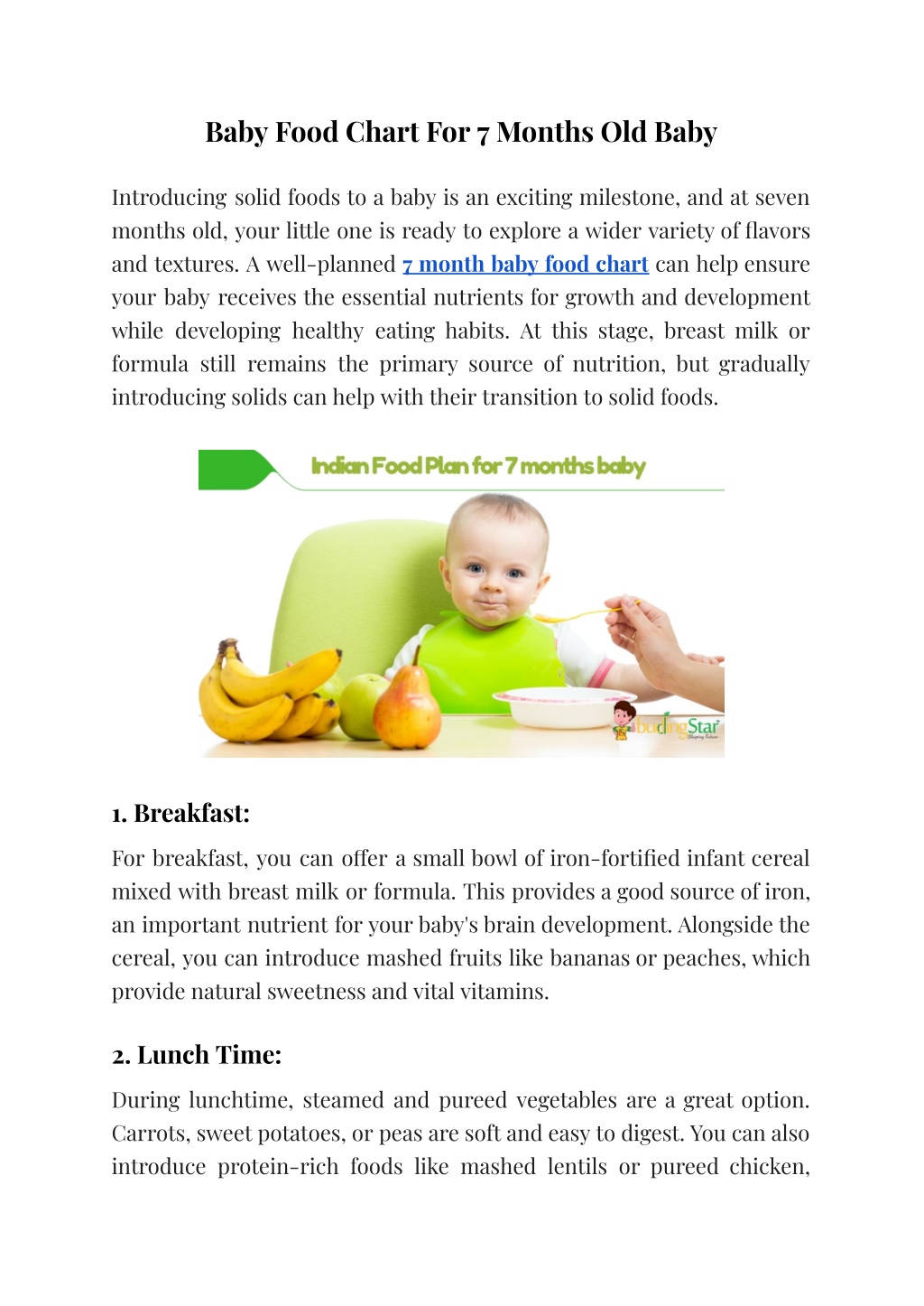 PPT - Baby Food Chart For 7 Months Old Baby PowerPoint Presentation ...