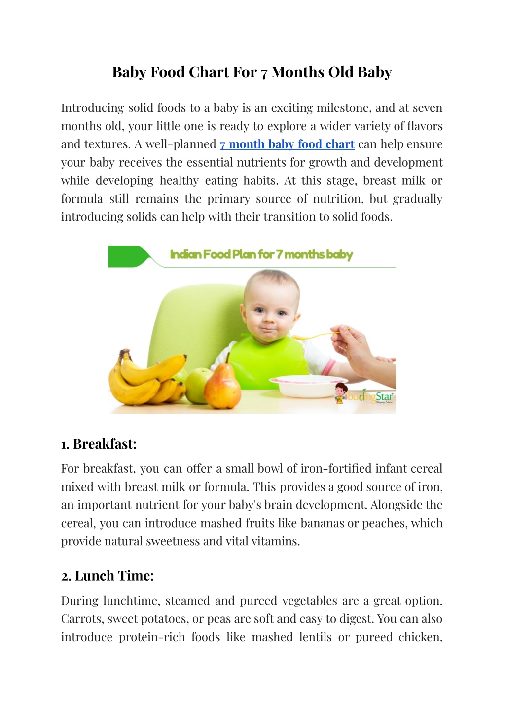 PPT Baby Food Chart For 7 Months Old Baby PowerPoint Presentation Free Download ID 12276247