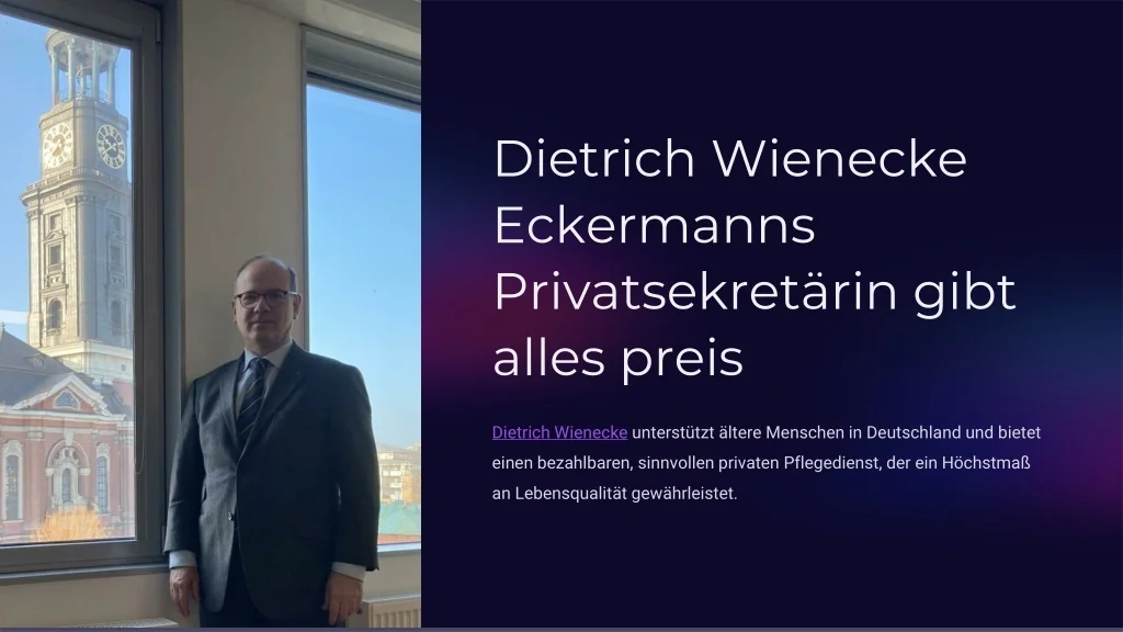 PPT - Dietrich Wienecke unterstützt ältere Menschen in Hamburg ...