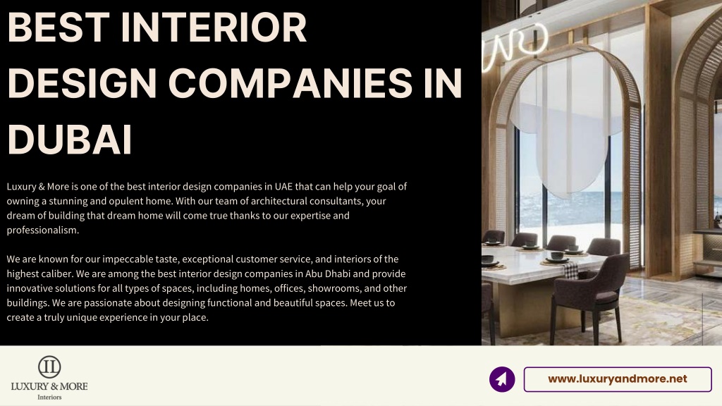 Best Interior Design Companies In Dubai