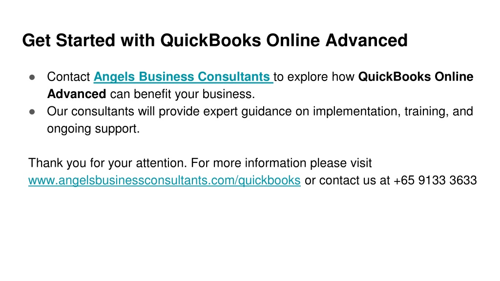 PPT - Introduction To QuickBooks Online Advanced PowerPoint ...