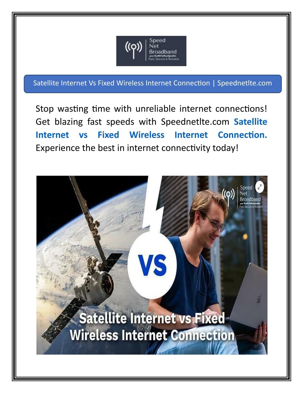 PPT Satellite Vs Fixed Wireless Connection