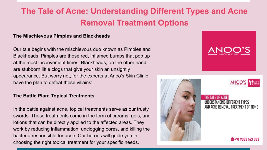 PPT - The Tale of Acne_ Understanding Different Types and Acne Removal ...