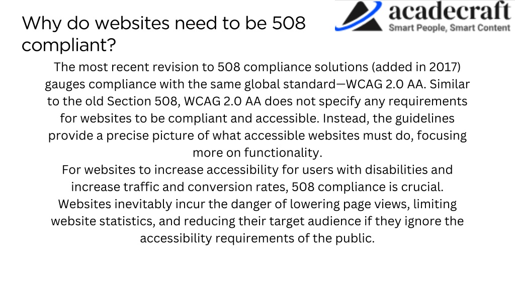 PPT - 508 Compliance Solutions PowerPoint Presentation, Free Download ...