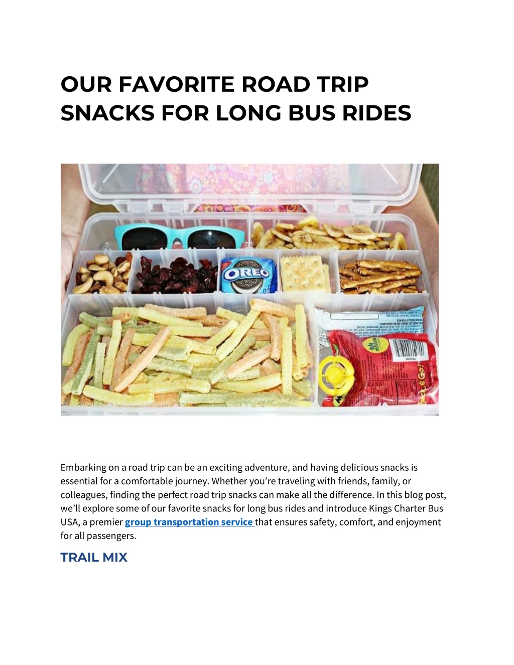 PPT OUR FAVORITE ROAD TRIP SNACKS FOR LONG BUS RIDES PowerPoint 