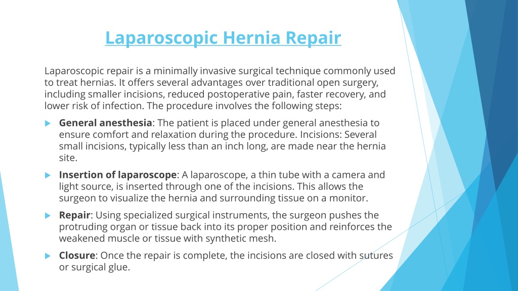 Ppt Hernias Types Symptoms And Laparoscopic Repair Powerpoint